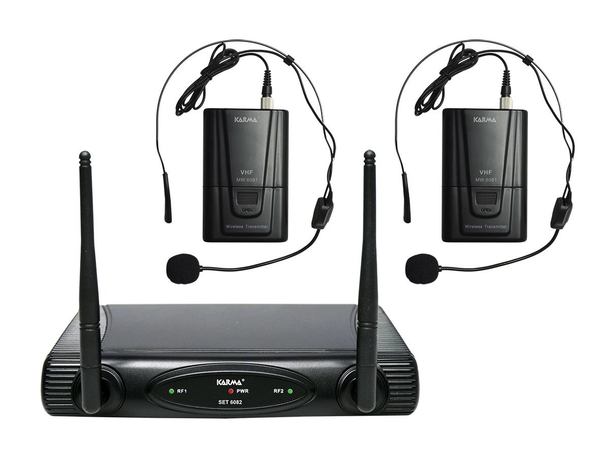  Karma Set 6082 Lav Doppio radio microfono VHF