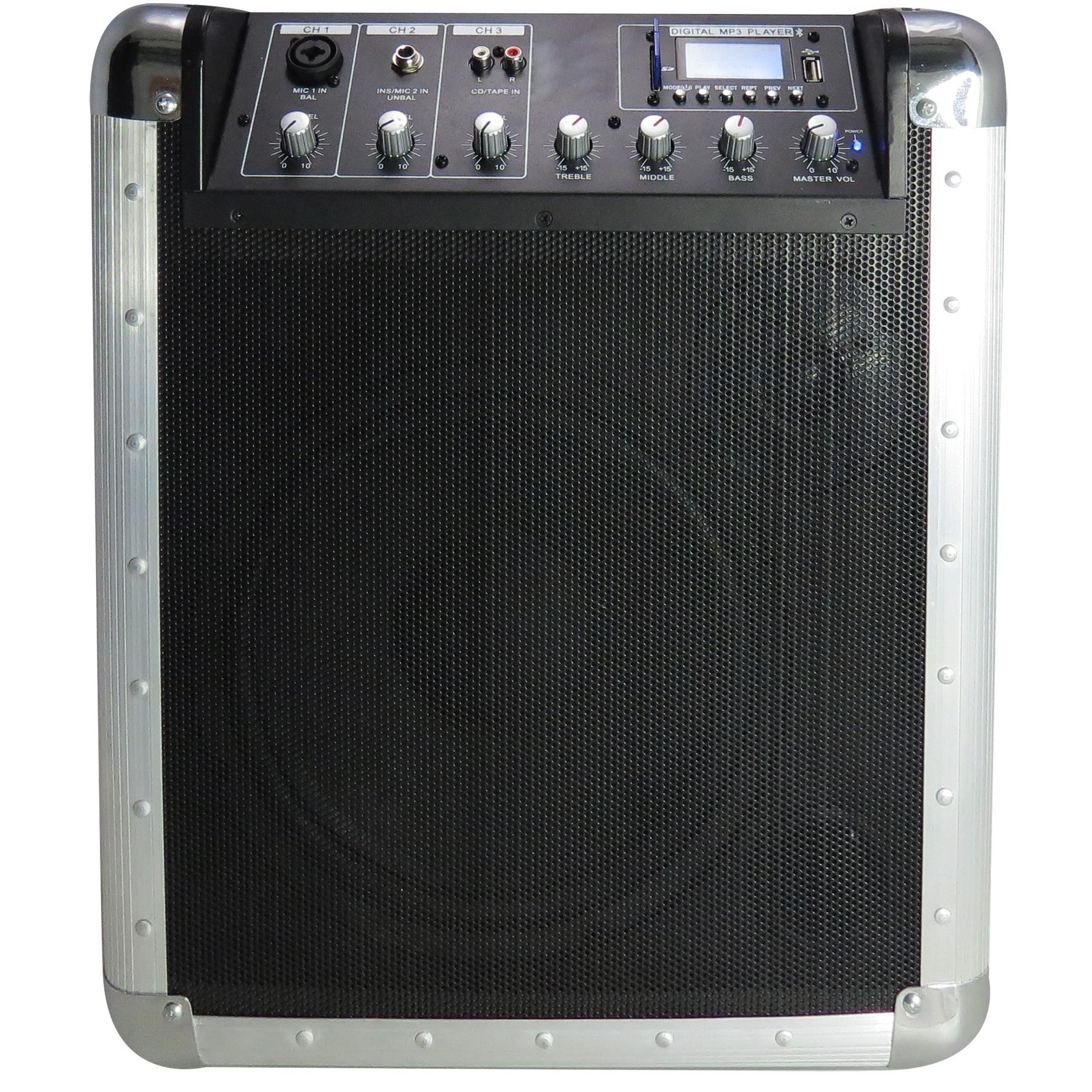 CASSA AMPLIFICATA 500W 12 RICARICABILE TROLLEY MIC WIRELESS USB