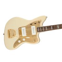 Fender Squier Jazzmaster 40th Anniversary Gold Edition LRL GHW GPG OWT Olympic White Chitarra Elettrica_3